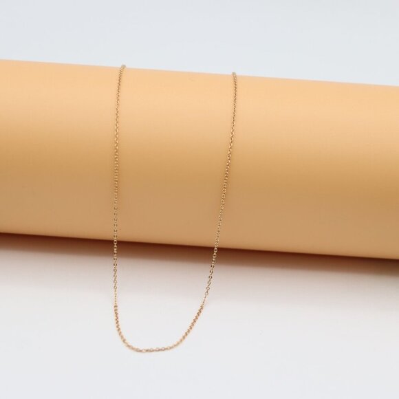 Thin Rose Gold Chain Necklace Dainty & Lightweight, XPNL0124 - Picture 3 of 12